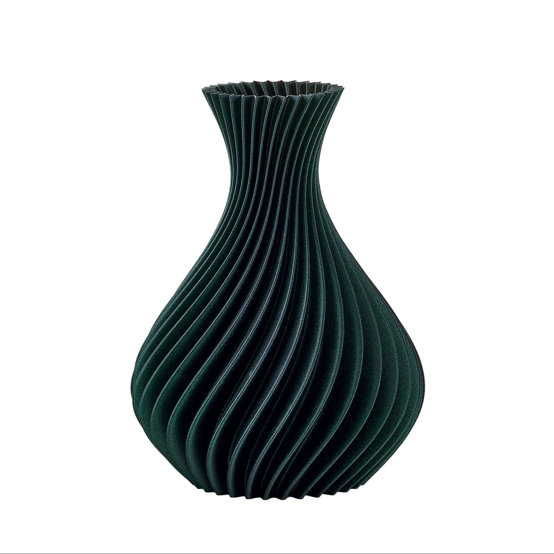 Vaso Spirale Verde Glitter