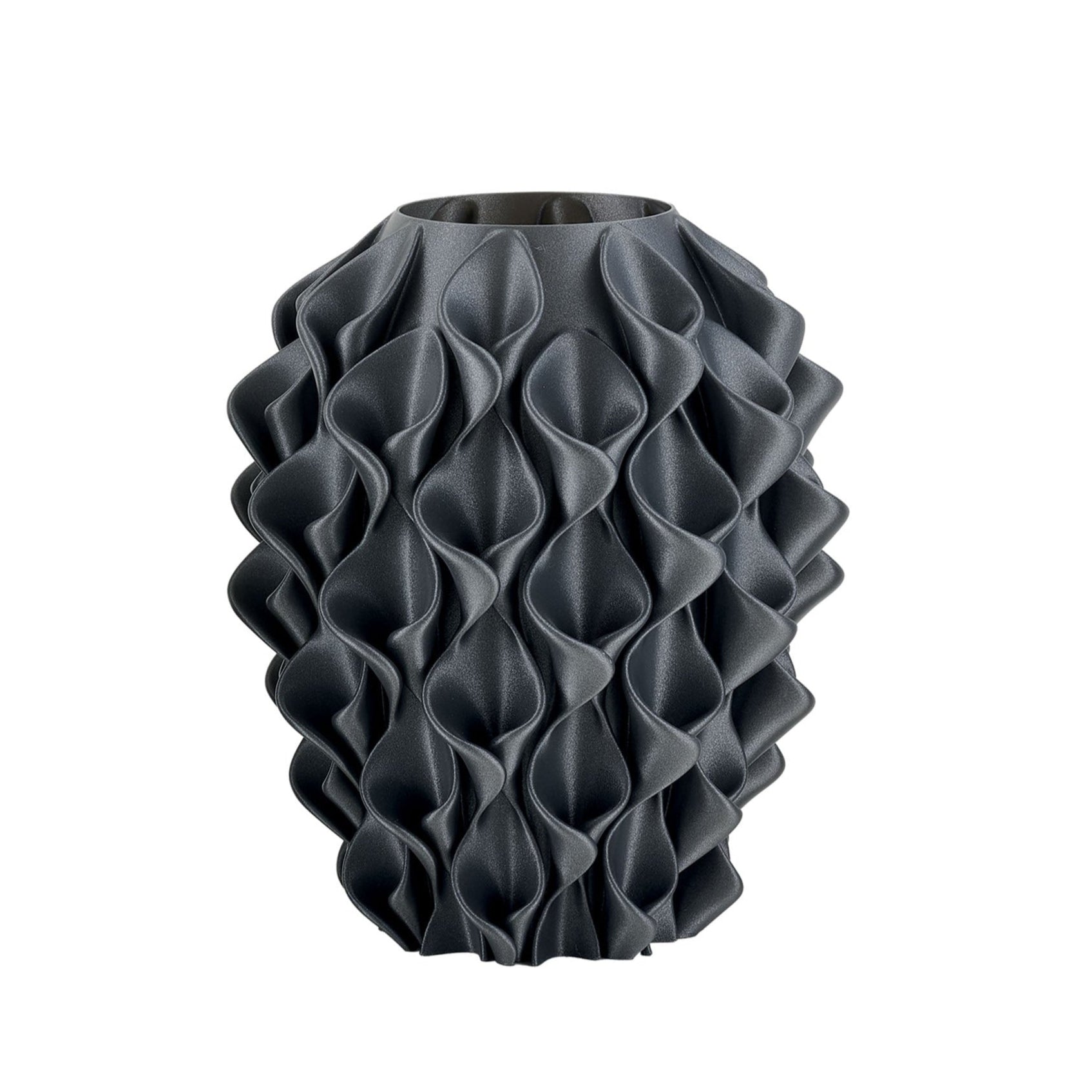 Vaso Fiore Grigio Glitter